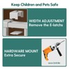 Babelio Boundless B17 No Bottom Bar Baby and Pet Gate, Hardware Mounted Safety Gate with Auto Close for Stairs and Doorways - 3 of 4