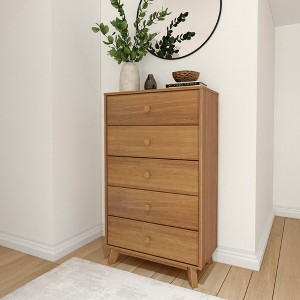 Plank+Beam Solid Wood Classic 5-Drawer Solid Wood Dresser, Storage Dresser for Bedroom, Chest of Drawers - 1 of 4
