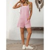 Coolmee Women Casual Trendy U Neck Twisted Stripe Knitted Sleeveless Loose Fit Shorts Jumpsuit With Pockets For Beach Vacation - 3 of 4