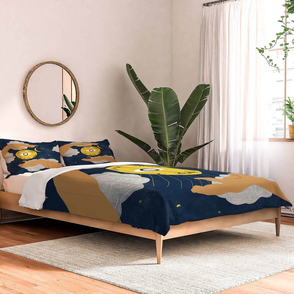 Photos - Duvet Deny Designs King Alja Horvat We are What We Think About Comforter and Pillow Shams: Abstract Design, Machine Washable, Non