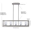 JONATHAN Y Anna Linear 5-light Metal/Glass LED Pendant - 3 of 4