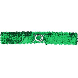 Allegra K Women's Stretchy Skinny Shinny Sequins Decor Elastic Dresses Waist Belts 64cm/25.19" One Piece - 1 of 4