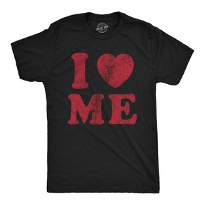 Mens I Love Me T Shirt Funny Self Love Valentine's Day Single Tee - Crazy Dog Men's T Shirt - 1 of 4