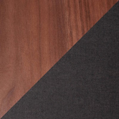 Robyn 67" Black and Walnut Arc Floor Lamp