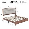 Accent Bed Frame Modern Upholstered Headboard with Multi-Functional Panel for Bedroom 76.89in - 3irtyhousy - 4 of 4