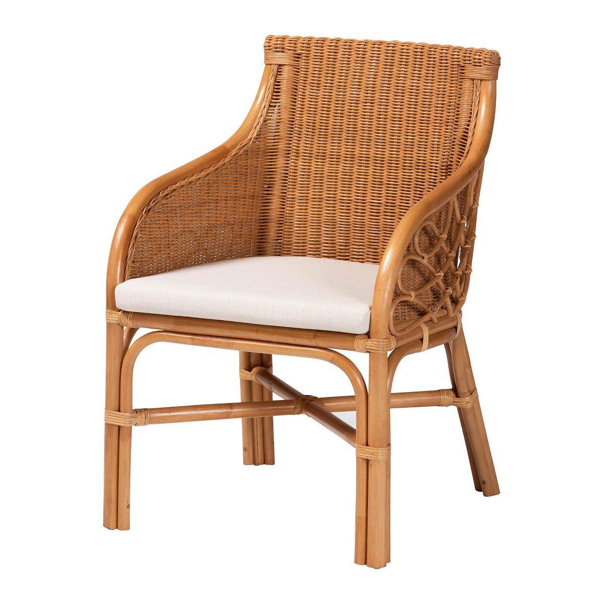 bali & pari Carolyn Rattan Dining Chair Light Honey - thumbnail 5