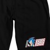 Sonic The Hedgehog Sonic Repeat Name Text Adult Black Sleep Pajama Shorts - 2 of 4