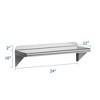 Whizmax Stainless Steel Shelf 12" x 72",260 lb [NSF Certified] Metal Wall Mount Shelf with Backplash for Restaurant, Laundry Room, Kitchen and Garage - 4 of 4