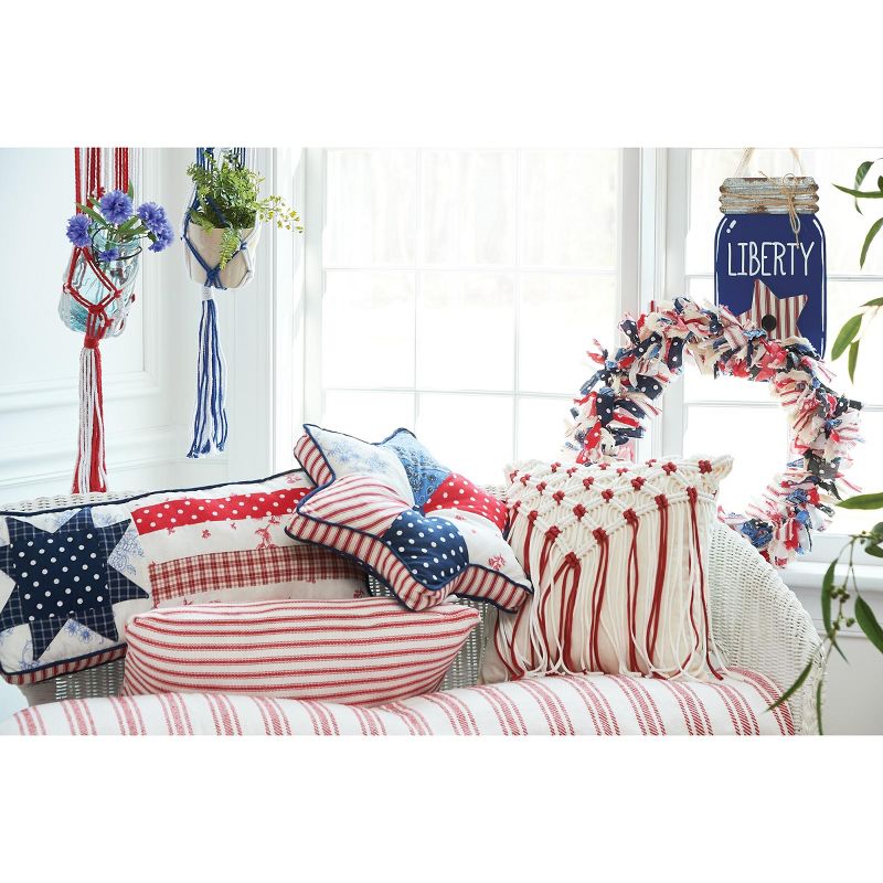 Gallerie II Star Shaped Patriotic 18" x 18" Throw Pillow Decorative 4th of July, 5 of 9