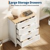 Fluted Dresser for Bedroom, 35.4'' Tall Chest of Drawers with 4 Storage Drawers, Modern Wood Clothing Organizer Cabinet - 4 of 4