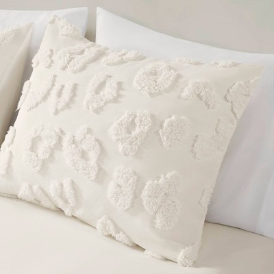 King White Microfiber Animal Chenille Comforter Set