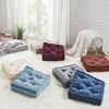 Vynxaria Charcoal Poly Chenille Square Floor Pillow Cushion - 20x20 for Cozy Comfort - 4 of 4