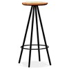 vidaXL Bar Stool Set of 2 Multicoloured Solid reclaimed wood and steel - 4 of 4