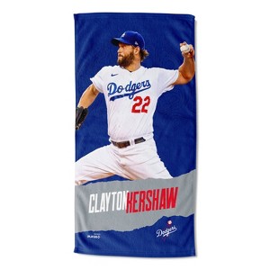 30"x60" MLB Los Angeles Dodgers 23 Clayton Kershaw Player Printed Beach Towel - 1 of 3