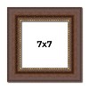 PosterPalooza | Square Traditional Brown Picture Frame - UV Acrylic, Foam Board Backing, Hanging Hardware - 2 of 4
