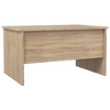 vidaXL Coffee Table | Rectangle Shape | Sonoma Brown Oak Engineered Wood | Modern Home Furniture | 31.5"x19.7"x16.7" Dimensions | Assembly Required - 4 of 4