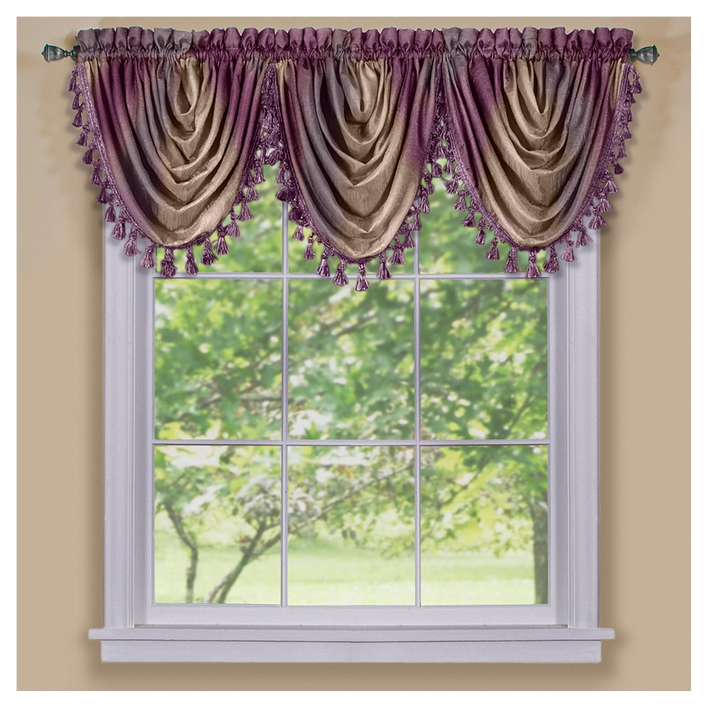 UPC 054006628751 product image for Window Valance Achim Eggplant Ombre Design | upcitemdb.com