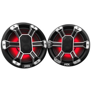 MTX Audio PS65C Powersports 6.5” 85-Watt RMS 4Ω Coaxial Speaker Pair IP-67 Rated with RGB Lighting and Customizable Grilles - 1 of 4