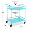 Best Choice Products 2-Tier Rolling Bar Cart Indoor/Outdoor w/ Storage Shelves, Wine Rack, Lockable Wheels - 2 of 4