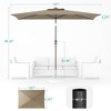 Sonkuki 10x6.5 FT Outdoor Patio Umbrella Market Table Umbrella With a Crank for Garden, Deck and Pool - 3 of 4