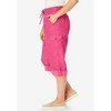 Woman Within Plus Size Petite Convertible Length Cargo Capri/Bermuda - 4 of 4