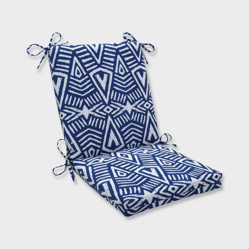 Tribal Dimensions Squared Corners Outdoor Chair Cushion Blue