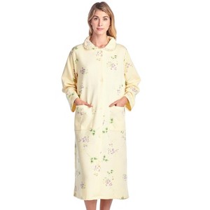 Casual Nights Women's Long Quilted Robe House Dress - 1 of 4
