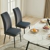 GDFStudio Fallon Contemporary Velvet Upholstered Dining Chairs (Set of 2) - 2 of 4