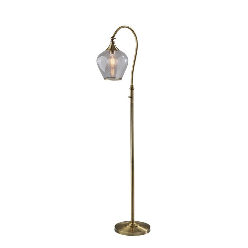 Bradford Floor Lamp (Includes Light Bulb) Antique Brass - Adesso, 1 of 9