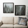 23.5" Sullivans Forest Scene Christmas Wall Decor Set of 2, Black-White, Indoor Christmas Decor - 3 of 4