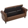 CAVINAS Industrial Rivet Storage Ottoman Bench, Upholstered Ottoman Foot Rest, Button Tufted Ottoman with Hidden Storage, End-of-Bed Bench - 4 of 4