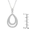 Slickblue Timeless Evening Teardrop Pendant, 1.45ct CZ, Rhodium-Plated, Perfect for Any Occasion - 3 of 3