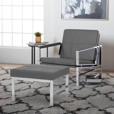 studio designs Atlas Mid-Century Modern Square Ottoman Blended