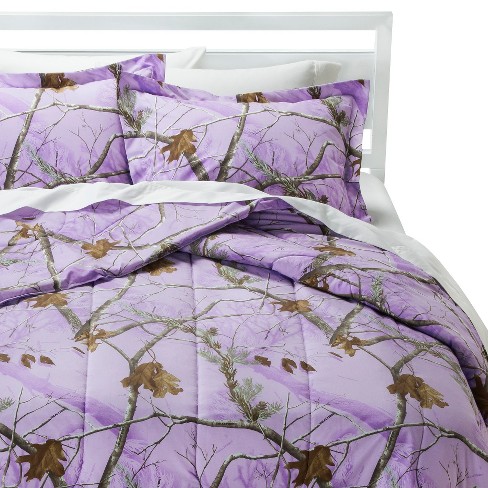 Realtree Nature Inspired Comforter Set Lavender Queen Target