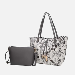 MKF Collection Danielle Reversible Shopper Tote Floral Bag, Crossbody Pouch Handbag Purse by Mia K - 1 of 4