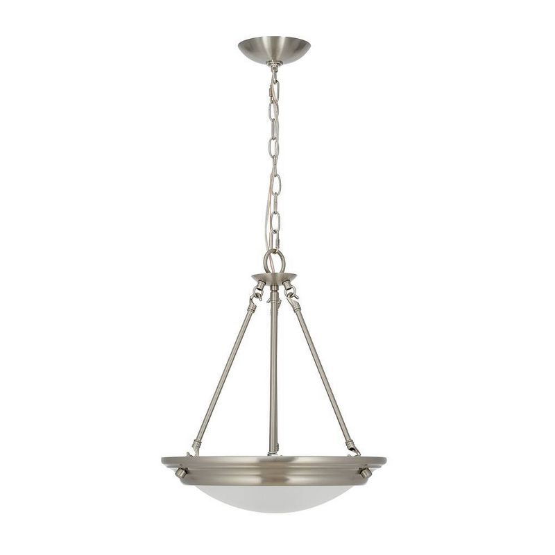 15&#34; 3-Light Pendant with Frosted Glass Shade (Includes LED Light Bulb) Dark Bronze - Cresswell Lighting, 5 of 11