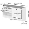 PDTEND 39.76" Shoe Storage Bench Entryway Bench with Storage and Cushion, Shoe Storage Cabinet for Entryway - 2 of 4