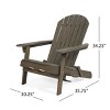 Okak Rustic Patio Folding Adirondack Chair Wooden Accent Chair for Porch,Garden&Backyard,Outdoor Lounge Chair,330lbs Max - 4 of 4