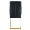 CAVINAS Modern Luxury Simple Arch Chair, PU High Resilience Dining Chair with Crazy Horse Texture and Arched Metal Leg - 3 of 4