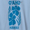 Rerun Island Men's O Ahu Hawaii Blue Hibiscus Long Sleeve Graphic Cotton Sweatshirt Hoodie - 2 of 4