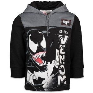 Marvel Spider-Man Captain America Hulk Black Panther Miles Morales Venom Iron Man Half Zip Hoodie Toddler to Little Kid - 1 of 4