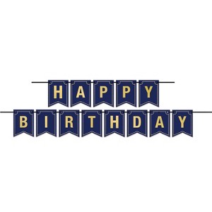 Beistle Foil Happy Birthday Streamer, 6" x 10', (2/Pkg) Multicolored - 1 of 2
