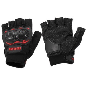 Unique Bargains Motorcycle Cycling Half Finger Gloves 1 Pair - 1 of 4