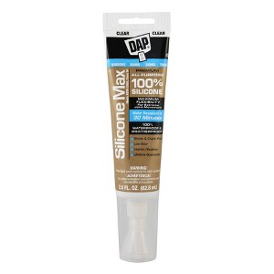 DAP Silicone Max Window and Door 2.8oz Clear: Lifetime Warranty Sealant for Windows & Doors - 1 of 4