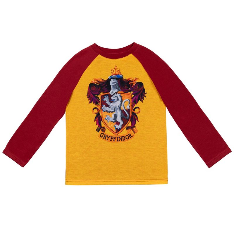 Harry Potter Hufflepuff Ravenclaw Slytherin Gryffindor Girls Pajama Shirt and Pants Little Kid to Big Kid, 4 of 10