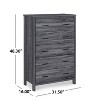 NicBex 48.30"H Metal Handles Dresser for Bedroom with 5 Drawers - 3 of 4
