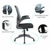 LeisureMod Newton Ergonomic Mesh Office Chair – Adjustable Height, Smooth Swivel, Comfortable Support for Work and Home Offices, Grey - 3 of 4