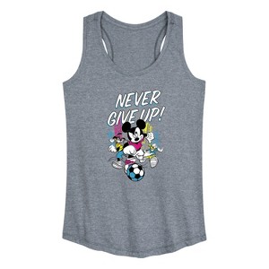 Women's - Disney - Never Give Up Graphic Racerback Tank - 1 of 4