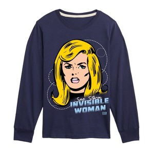 Boys' - Marvel - Fantastic Four Invisible Woman Portrait Long Sleeve Graphic T-Shirt - 1 of 3