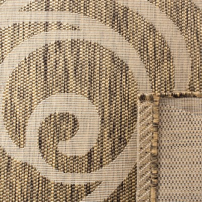 Blue Square Easy-Care Synthetic Indoor/Outdoor Area Rug